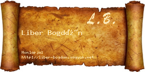 Liber Bogdán névjegykártya